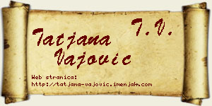 Tatjana Vajović vizit kartica